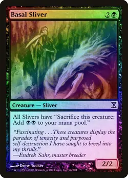 Basal Sliver FOIL Time Spiral PLD Black Common MAGIC GATHERING CARD ABUGames - Image 1