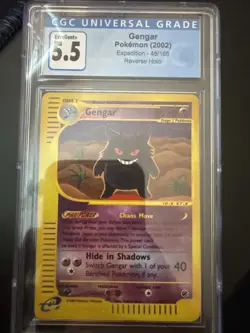 CGC 5.5 Gengar 2002 Expedition 13/165 Reverse Holo Pokemon Card - Image 1