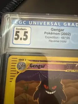 CGC 5.5 Gengar 2002 Expedition 13/165 Reverse Holo Pokemon Card - Image 2