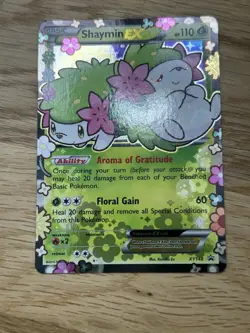 Shaymin EX XY148 XY Holo Pokemon Card *See Photos* Rare Rear Error Print - Image 1