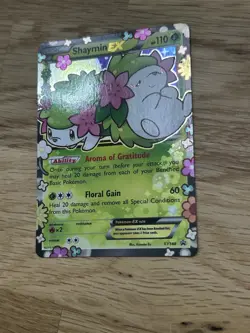 Shaymin EX XY148 XY Holo Pokemon Card *See Photos* Rare Rear Error Print - Image 2
