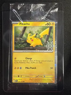 Sealed Pokemon TCG Snowflake Stamped Pikachu Holiday Calendar 025/165 Promo Card - Image 1