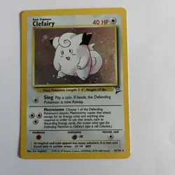 Clefairy Holo 6/130 Base Set 2 WOTC 1999 Pokemon Card Mint/Near Mint - Image 2