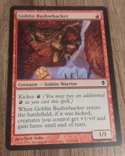 2009 Magic The Gathering Zendikar Goblin Bushwhacker #125 Light Play - Image 1