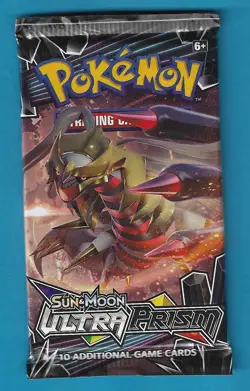 Pokemon "Ultra Prism" 10-Card Sealed Booster Pack (Giratina) X1 - Image 1