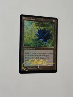 Anime Collection Foil Black Lotus Alpha Edition Golden Artist Signature Proxy - Image 2
