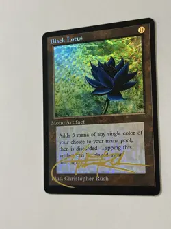 Anime Collection Foil Black Lotus Alpha Edition Golden Artist Signature Proxy - Image 3