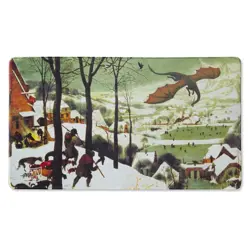 Dragon Shield Playmat: Hunters in the Snow - NEW - Comes with Triangular Case - Image 1