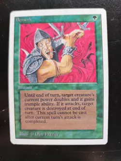 Berserk Magic the Gathering x1 Unlimited Edition Lightly Played English - Image 1