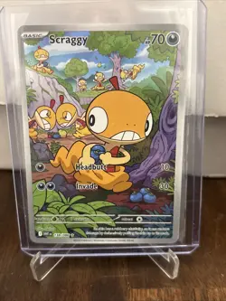 Pokemon Black bolt, White flare Scraggy IR 138/086 English Card - NM - Image 1
