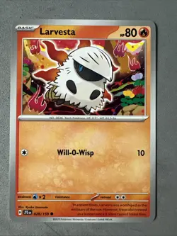 Pokemon TCG * Journey Together 028/159 Larvesta Common * UNG NM FRESH PK - Image 1