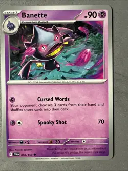 Pokemon TCG * Journey Together 060/159 Banette Uncommon * UNG NM FRESH PK - Image 1