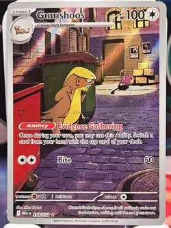 Gumshoos Illustration Rare 153/132 Pokemon TCG Mega Evolution NM - Image 2