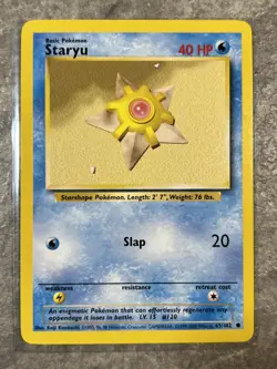 Staryu 065/102 Pokemon TCG Base Set Vintage WOTC Card Regular (Light Play) 8 - Image 1
