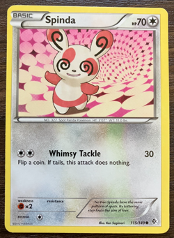 Spinda 115/149 - 2012 Pokemon Boundaries Crossed Common Card - CLEAN NM - Image 1