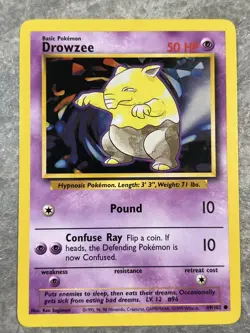 Drowzee 049/102 Pokemon TCG Base Set Vintage WOTC Regular (Moderate Play) 4 - Image 1
