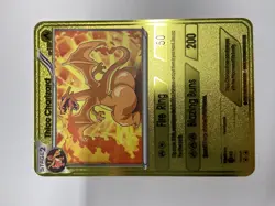 Thicc Charizard HP120 Gold Metal Pokemon Card-Collectible Gift Display！ - Image 2