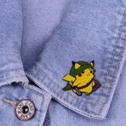 New! Pokemon Collectible Hard Enamel Pin Pikachu Pin Mashup PIKACHU LINK Pin - Image 2
