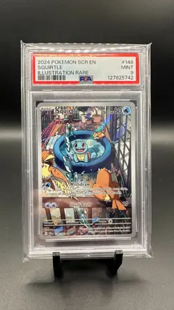 Pokemon TCG Squirtle 148/142 PSA 9 Stellar Crown Illustration Rare GEM MINT - Image 1