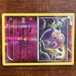 Pokemon XY Breakpoint Reverse Holo Clefairy W/ Hypno In Background NM 81/122 - Image 2