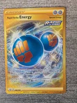 Pokemon TCG Rapid Strike Energy SWSH05 Secret Rare Holo - SP21 - Image 1