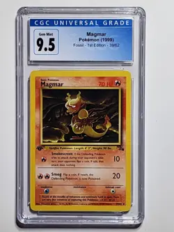Pokemon | Fossil | Magmar | #39/62 | Non-Holo | CGC 9.5 | English - Image 1