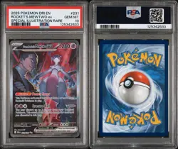 Pokemon 2025 Team Rocket's Mewtwo ex 231/182 SIR Destined Rivals GEM MINT PSA 10 - Image 3