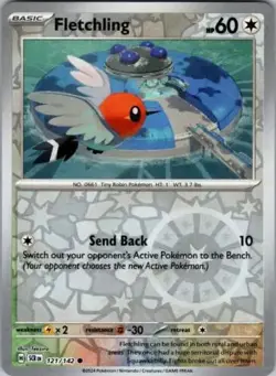Fletchling 121/142 | Reverse Holo | SV07: Stellar Crown - Pokemon TCG | NM - Image 1