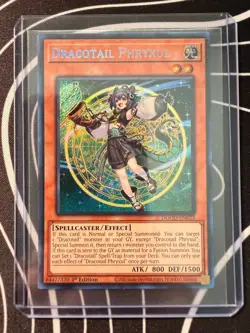 Dracotail Phryxul (SECRET RARE) DOOD-EN023 (NM) 1st Ed Konami Yu-Gi-Oh! - Image 1
