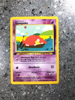 Pokemon TCG Cards 1st Edition Slowpoke 67/82 Team Rocket NM-M - Image 1