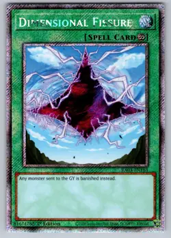 x3 Dimensional Fissure Yugioh RA03-EN163 Platinum Secret Rare PSR NM Playset - Image 1