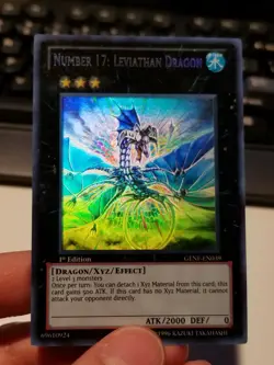 Yugioh Number 17: Leviathan Dragon GENF-EN039 1st Edition Ghost Rare LP/NM (A) - Image 1