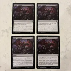 Magic the Gathering MTG Bitter Triumph Play Set Of 4 Cards - Image 1