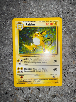 Pokemon TCG Cards Raichu 14/102 Base Set Holo Rare - Image 4
