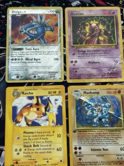Collection Lot of 9 Pokemon Cards Mixed WOTC-Ex Era Vintage Holo Rares DAMAGED - Image 2