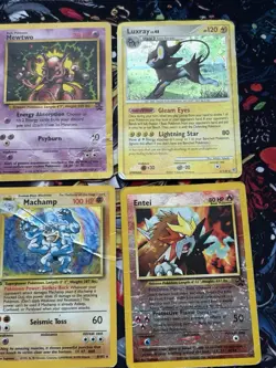 Collection Lot of 9 Pokemon Cards Mixed WOTC-Ex Era Vintage Holo Rares DAMAGED - Image 3