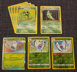 Caterpie (4x), Metapod, & Butterfree (3x) - Pokemon Cards mini-set - Image 1