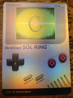 Sol Ring FOIL (MISPRINT) Proxy Playtest Card Custom Classic Video Game Art - Image 1