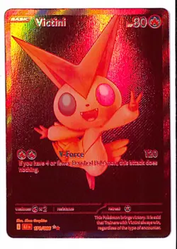 Victini 171/086 SV Black Bolt English Holo Fire Mythical Pokemon Card 2025 NM/M - Image 1