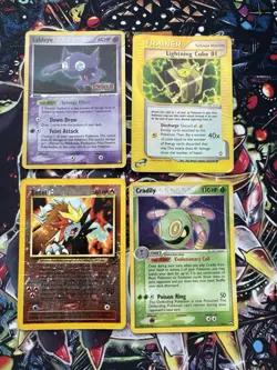 Ex Era Mixed Sets Delta Species Stamped Reverse Holo 4 Pokemon Card Lot DMG - Image 1