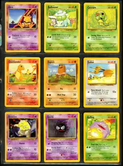 1999 Pokemon BASE SET Unlimited Edition COMPLETE Non Holo COMMON Cards Lot NM+ - Image 2
