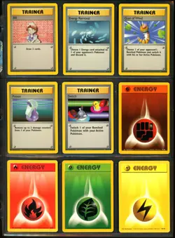 1999 Pokemon BASE SET Unlimited Edition COMPLETE Non Holo COMMON Cards Lot NM+ - Image 5