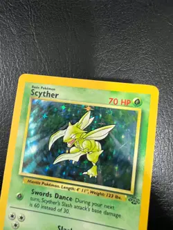 Pokemon WOTC 1999 Jungle Base Set Scyther holo Rare Vintage Pokemon Card NM - Image 2