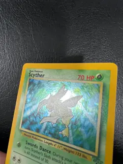 Pokemon WOTC 1999 Jungle Base Set Scyther holo Rare Vintage Pokemon Card NM - Image 4