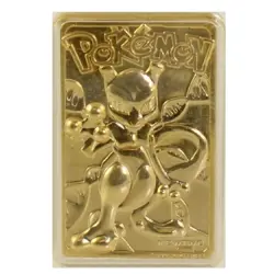 Gold Plated Metal Collectable Mewtwo Pokemon Card From Burger King - Image 1
