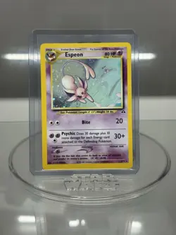Pokemon Espeon Neo Discovery TCG 1/75 Holo Unlimited Rare Card - Image 1