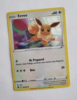 Pokemon Eevee SWSH212 Holo Sword Shield Cosmos Black Star Promo 2022 TCG EN Card - Image 1