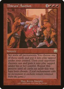 1x Thieves' Auction - Mercadian Masques - NM - Asian - OOP MTG - Image 3