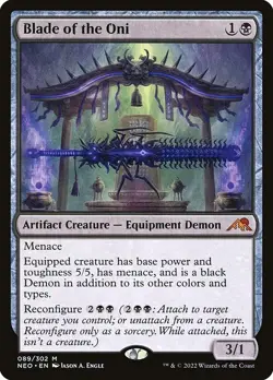 Blade of the Oni Regular - Kamigawa: Neon Dynasty MTG-NM - Image 1