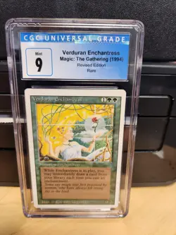CGC 9 Verduran Enchantress MTG 1994 Revised Edition Rare 3rd Edition - Image 1